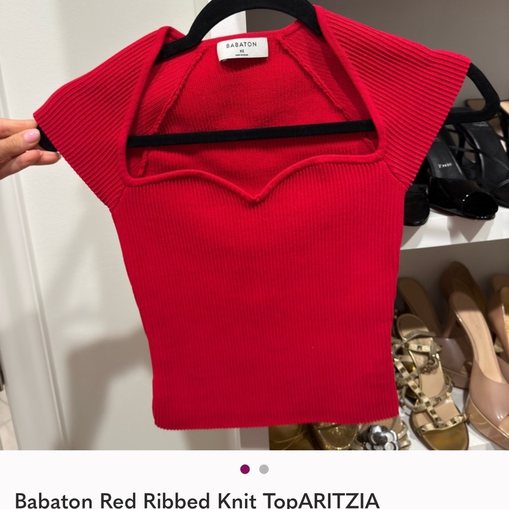 Babaton Vibrant Red Knit Sweater